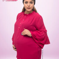 شومیز بارداری - لباس بارداری - شومیز حاملگی لی لی رز سرخابی