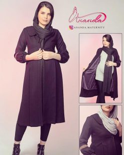 مانتو-بارداری-سنتی-بادمجانی