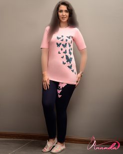 تی شرت شلوار زنانه تریکو پروانه