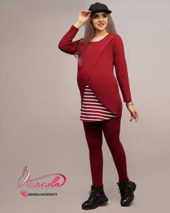 تونیک شلوار بارداری تریکو روزمره مدل رامیا