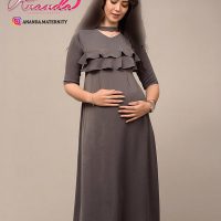 لباس حاملگی خانگی ، لباس بارداری خانگی آسو طوسی