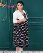 سارافون بارداری - سارافون حاملگی مدل ژاکلین رنگ سفید
