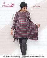 تونیک بارداری - لباس بارداری - تونیک حاملگی مدل جانان سرخابی