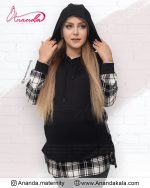 هودی بارداری ، هودی حاملگی مدل دلژین رنگ مشکی