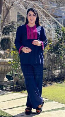 تونیک و شلوار بارداری بنفشه - Image 3