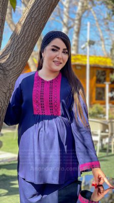 تونیک و شلوار بارداری بنفشه - Image 6